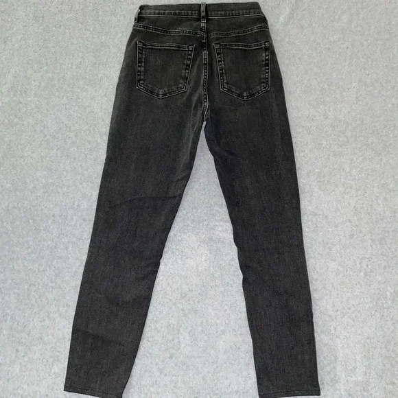 Everlane Jeans 26 Womens Black Skinny‎ Ankle High Rise Denim Essential Staple - Picture 8 of 16